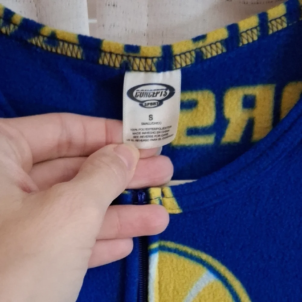 Womens Small Golden State Warrior Blue One Piece Pajama - Picture 2 of 6